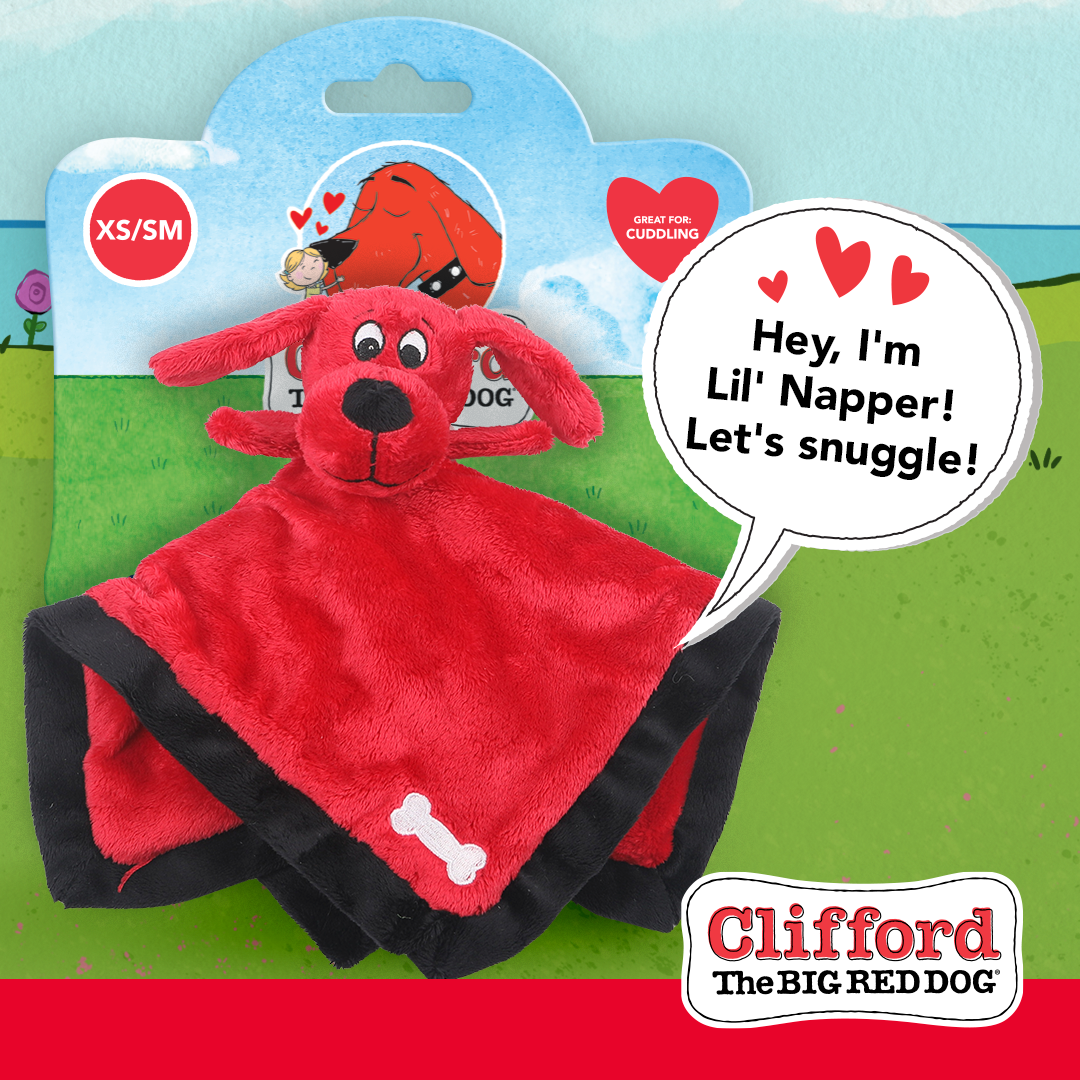 Clifford The Big Red Lil' Napper 9.5-in Plush Dog Toy, Red