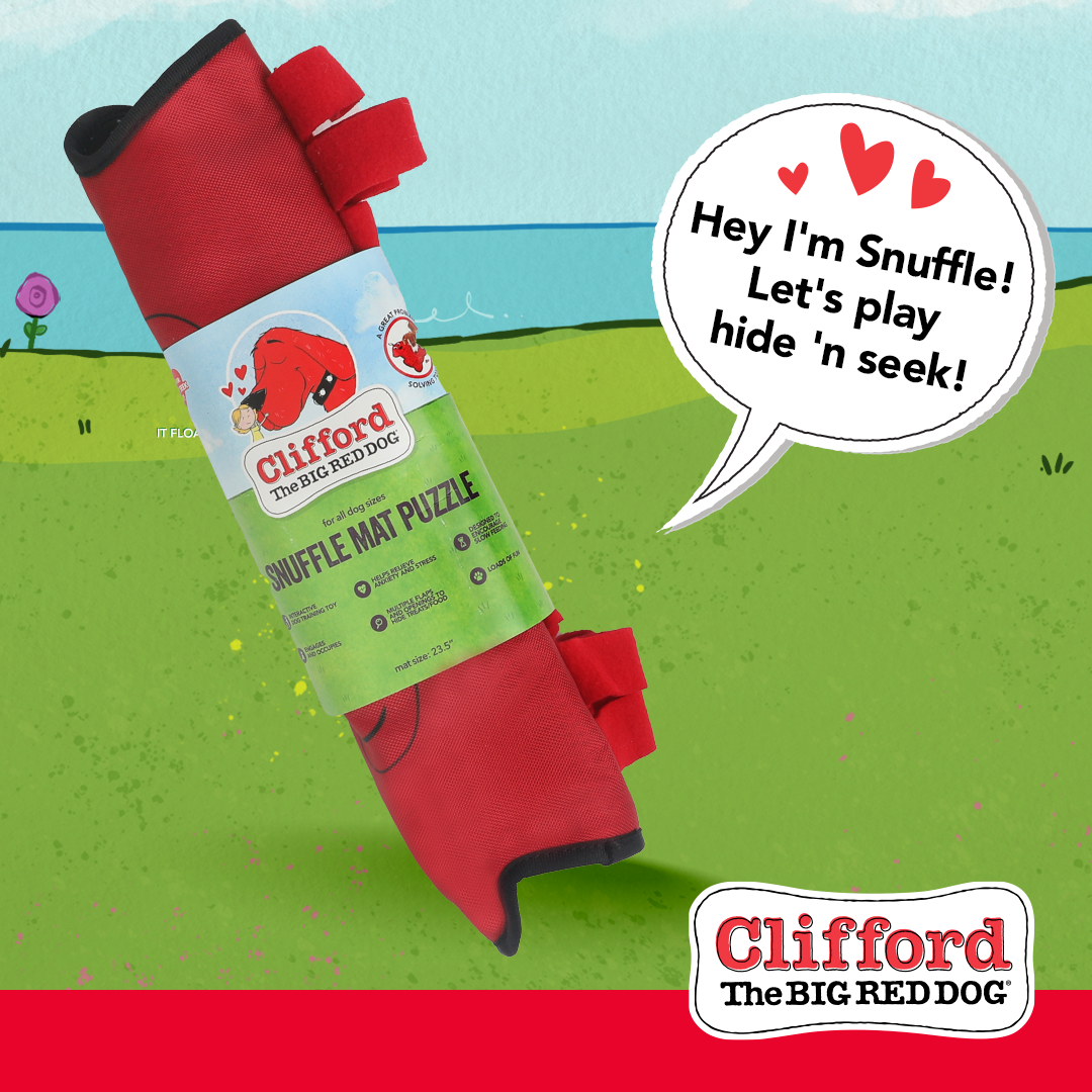 Clifford The Big Red Dog Hide n' Seek Snuffle Mat Puzzle Dog Toy