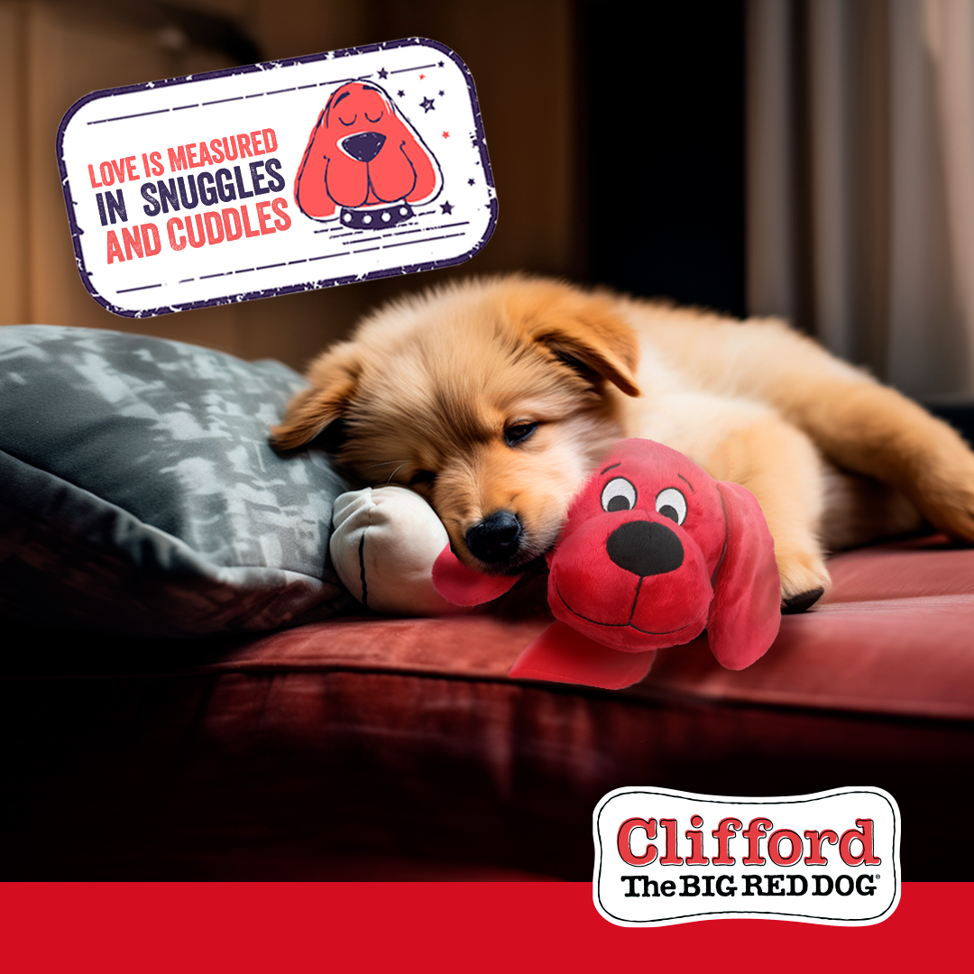 Clifford The Big Red Dog Snug Snuffy Mat Combo Plush & Puzzle Dog Toy