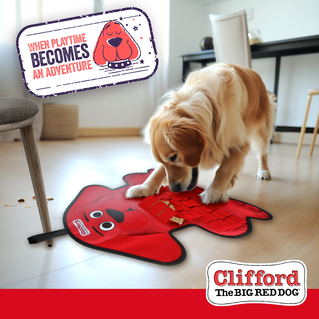 Clifford The Big Red Dog Hide n' Seek Snuffle Mat Puzzle Dog Toy