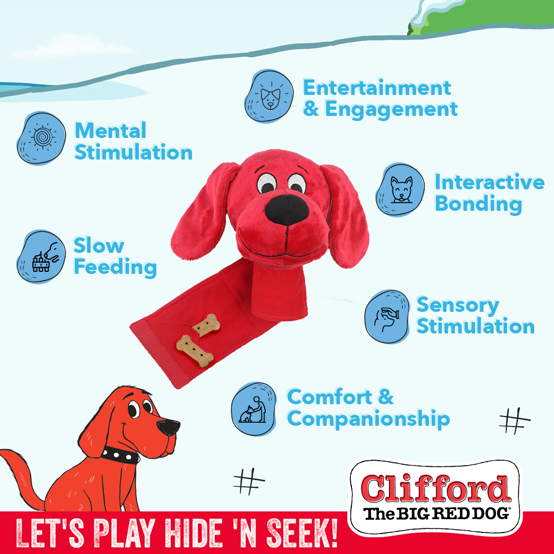 Clifford The Big Red Dog Snug Snuffy Mat Combo Plush & Puzzle Dog Toy