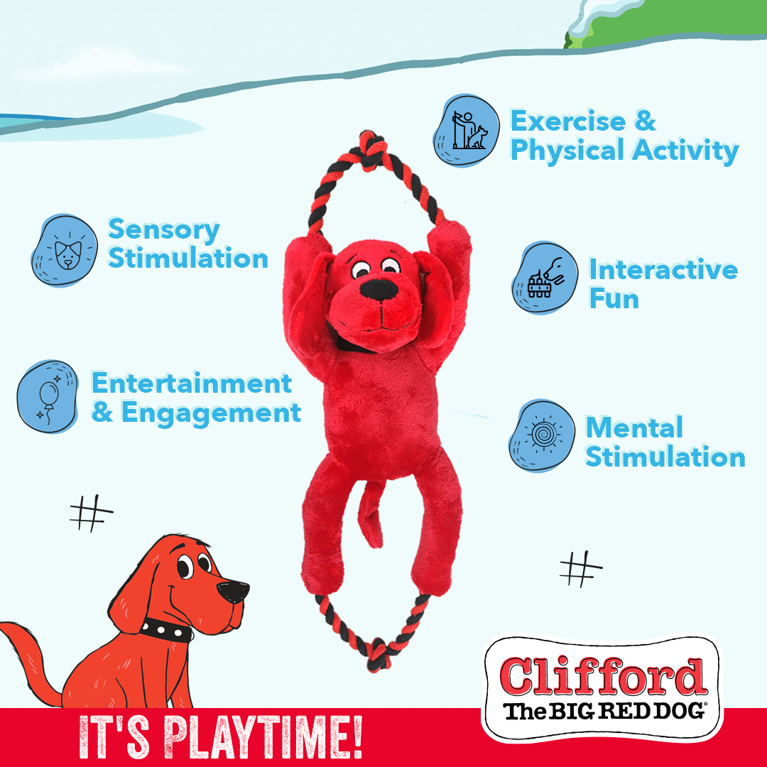 Clifford® Busy Body Rope 16" Plush Dog Toy
