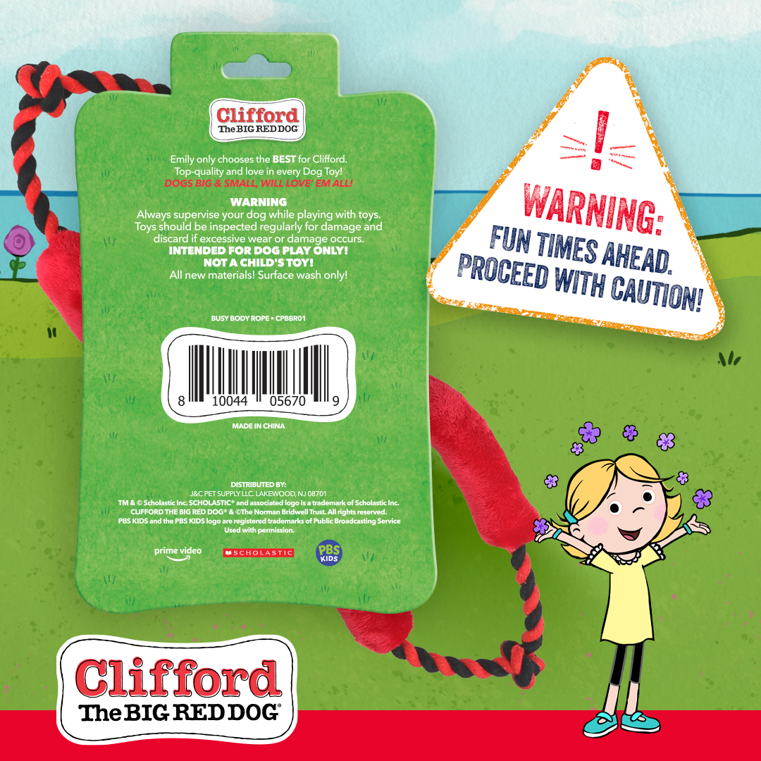 Clifford® Busy Body Rope 16" Plush Dog Toy