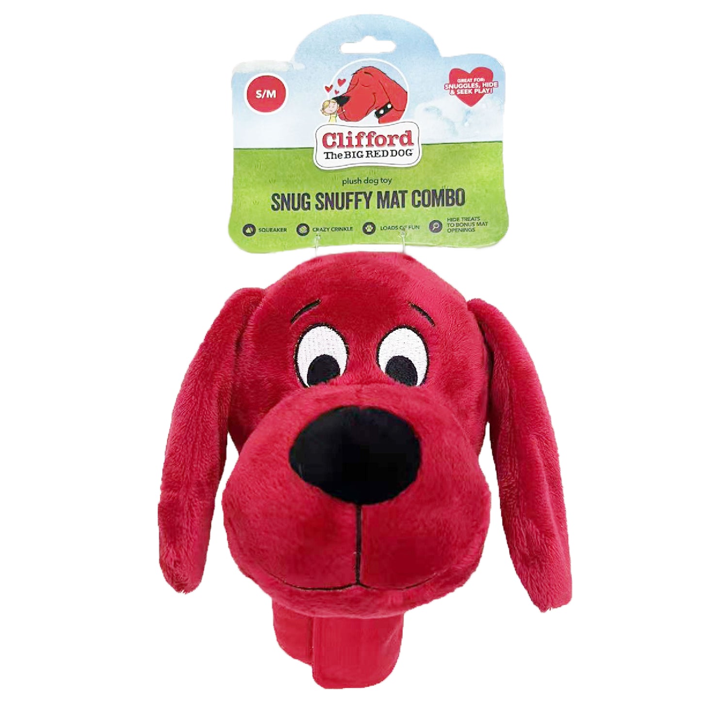 Clifford The Big Red Dog Snug Snuffy Mat Combo Plush & Puzzle Dog Toy
