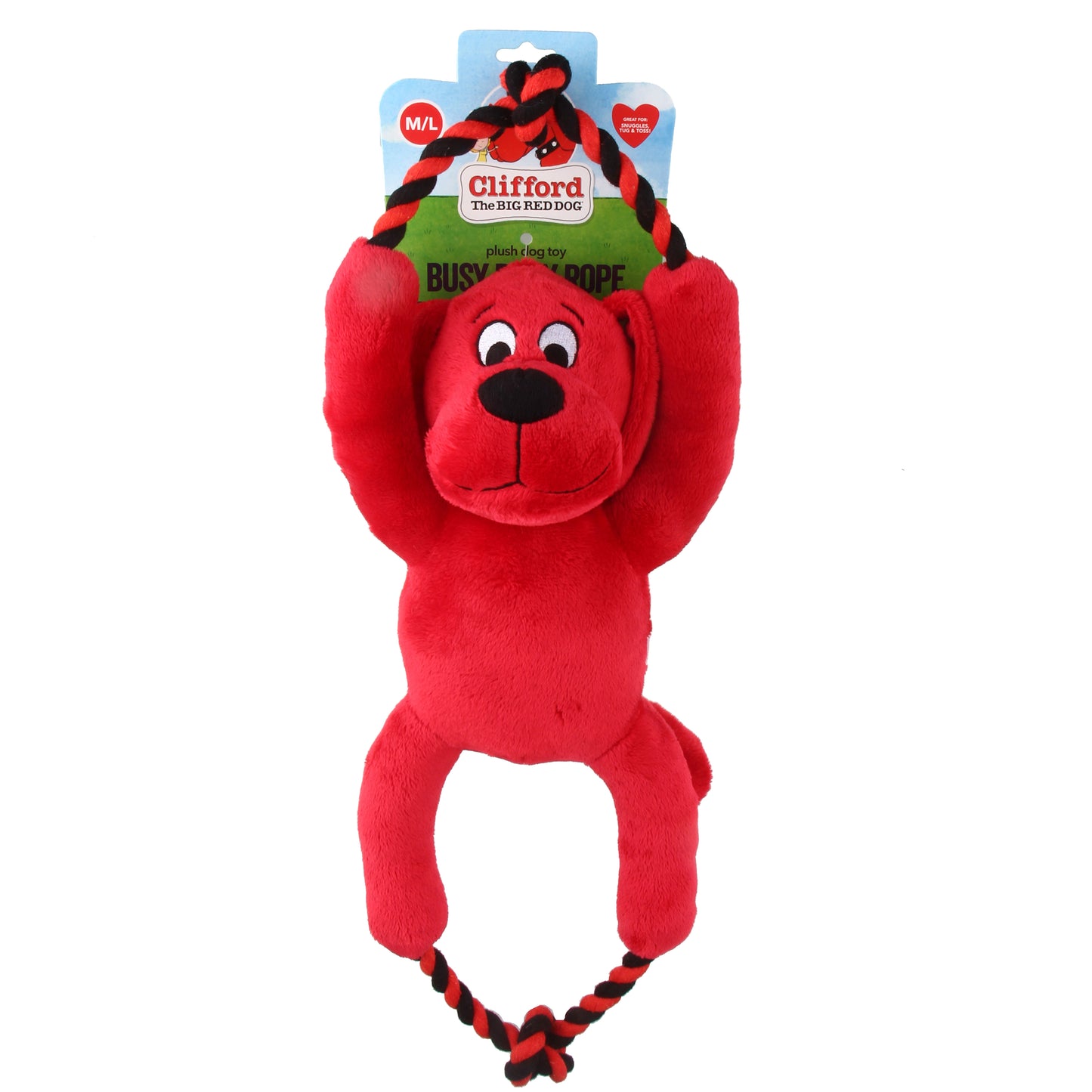 Clifford The Big Red Busy Body Rope 16-in Plush Dog Toy