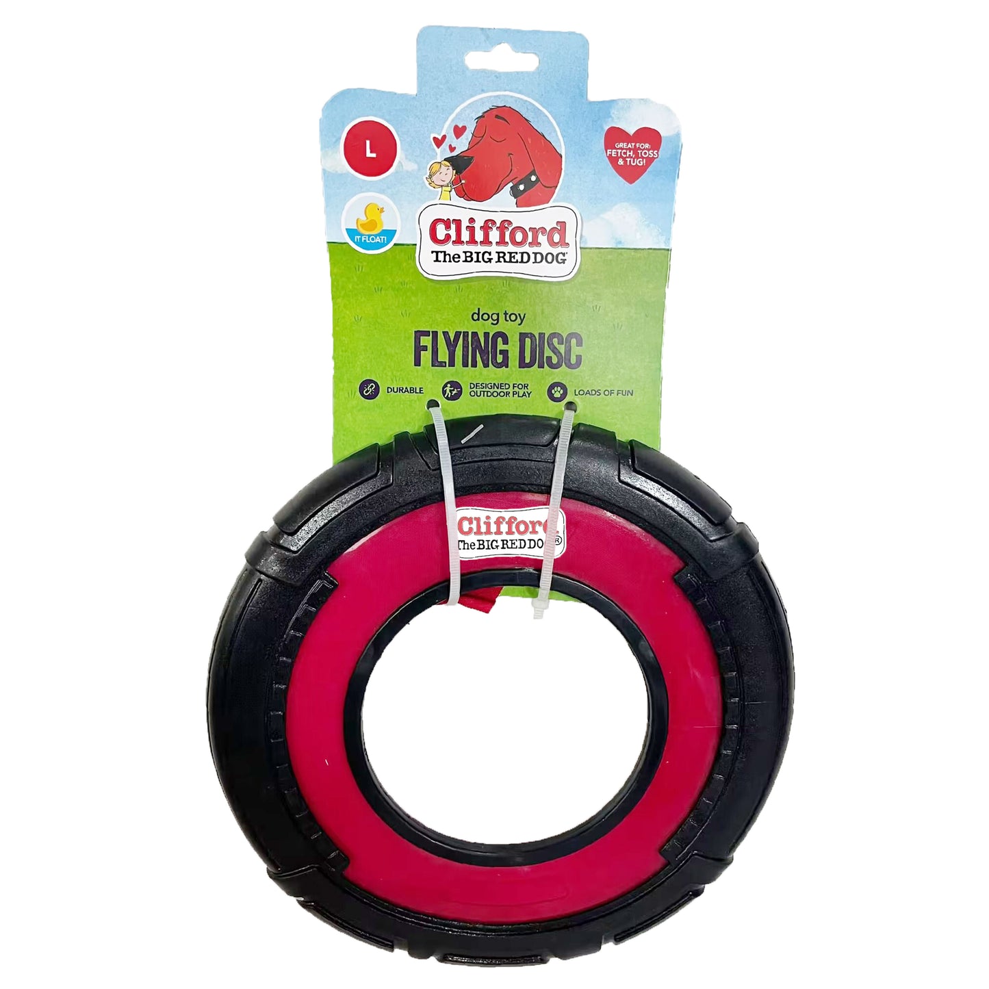 Clifford The Big Red 9.25-in Durable Flying Disc Dog Toy