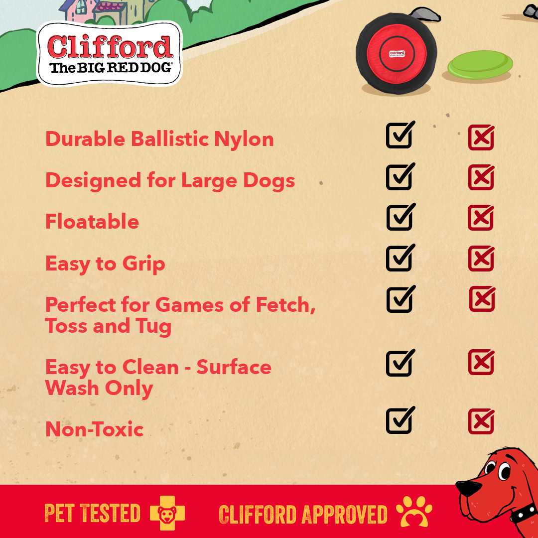 Clifford The Big Red Dog Sliding Flyer Dog Toy