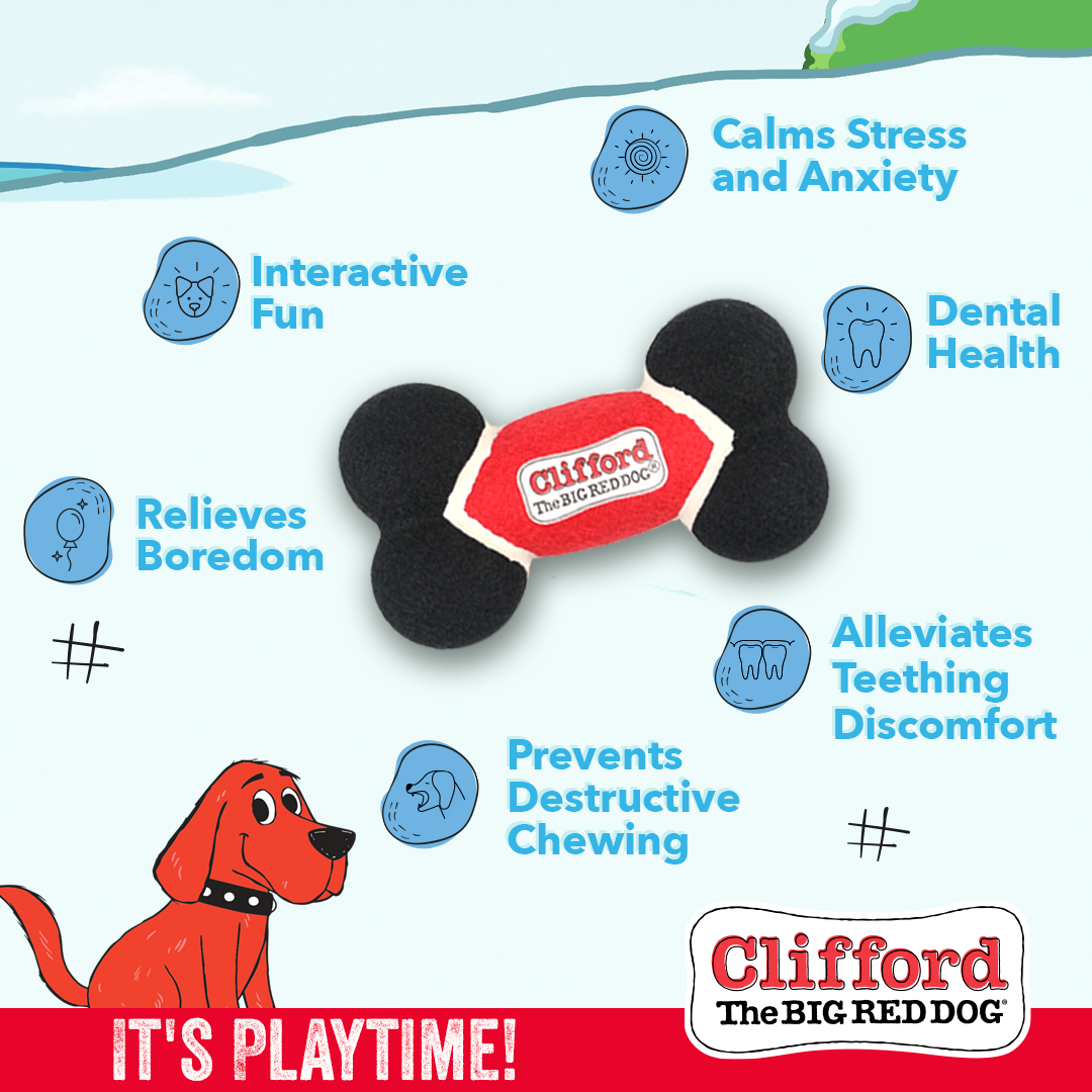 Clifford The Big Red Dog Toughie Bone Dog Toy