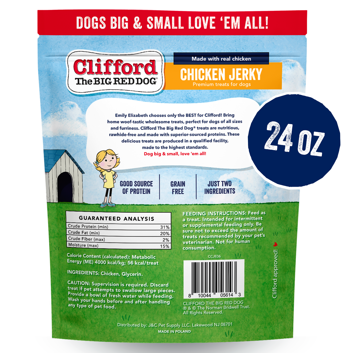 Clifford® Chicken Jerky 24 oz